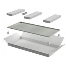 ITK LINEA E Дверь металлическая 600мм шкафа 42U сер. (LE35-42U6X-DM)