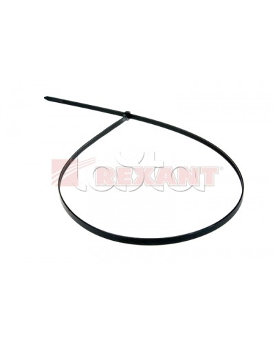 Хомут-стяжка нейлоновый 9х900 мм чёрный (100шт/уп) REXANT 07-0901 в Первоуральске Стяжки-хомуты Pintop.ru