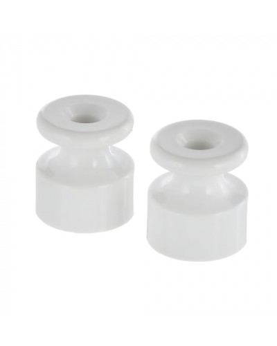 Фиксатор кабеля (изолятор) для внешней проводки кабеля (белый) LK Vintage (5шт) (888304-5) в Первоуральске Держатели, клипсы, скобы Pintop.ru