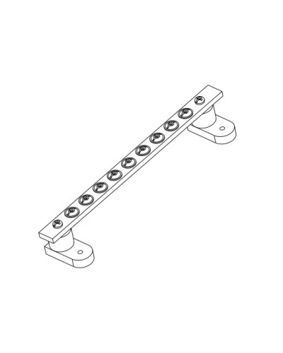 Панель заземления 200 мм / 200 А в Первоуральске Аксессуары для стоек и шкафов Pintop.ru