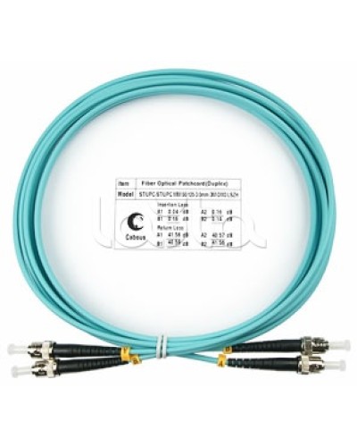 Патч-корд волоконно-оптический MM 50/125 duplex ST-ST LSZH (3 м) Cabeus FOP-50-ST-ST-3m в Первоуральске Патч-корды оптические Pintop.ru