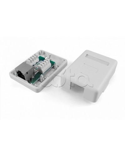 Розетка компьютерная RJ-45(8P8C) Hyperline SB1-1-8P8C-C5e-SH-WH в Первоуральске Розетки компьютерные и телефонные Pintop.ru