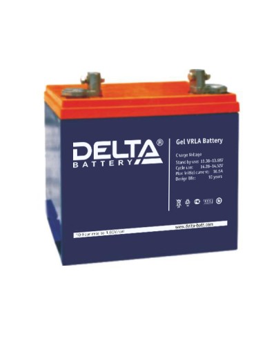 Аккумулятор свинцово-кислотный Delta GX 12-55 в Первоуральске Электротехническое оборудование Pintop.ru