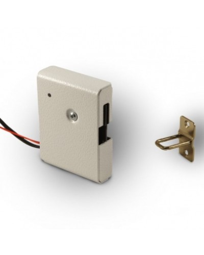 Замок электромеханический с толкателем и датчиком положения двери Promix-SM308.10.1 (белый) в Первоуральске Электромеханические замки Pintop.ru