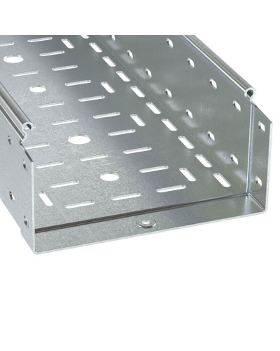 Лоток перфорированный 300х100 L 3000 толщ. 1,0 мм, цинк-ламельный DKC (3534410ZL) в Первоуральске Кабельные лотки Pintop.ru