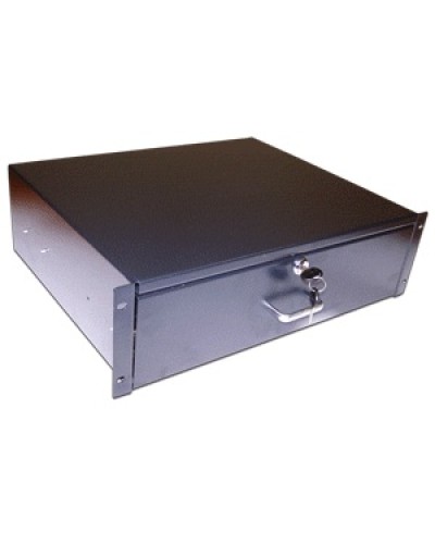 Ящик выдвижной 19, с замком, 3U, черный TWT TWT-CB-DRW-3U в Первоуральске Аксессуары для стоек и шкафов Pintop.ru