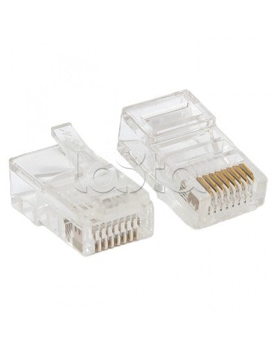 Коннектор RJ-45 TERACOM PRO неэкран. 8P8C 30мкд Cat.5E универсальный (упак.10шт) EKF (TRP-PLUG-5EUTP-10) в Первоуральске Коннекторы Pintop.ru