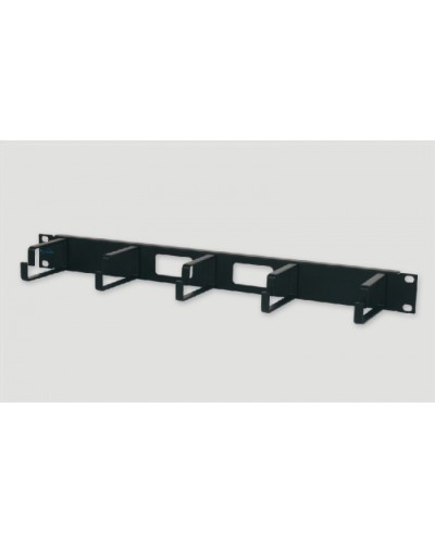 Кабельный органайзер 1U, с металлическими кольцами Eurolan 25B-1U-02BL в Первоуральске Кабельные органайзеры Pintop.ru