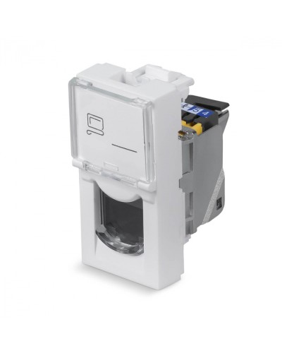 Модуль Keystone Jack RJ-45(8P8C), 180 градусов, категория 6a, экран. Cabeus (KJ-RJ45-Cat.6a-SH-180T-FP-L-22,5) в Первоуральске Модули Keystone Pintop.ru
