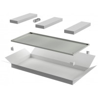 ITK LINEA E Дверь металлическая 600мм шкафа 42U сер. (LE35-42U6X-DM)