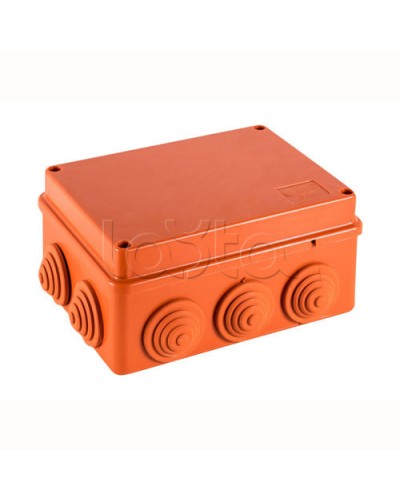 JBS150 Коробка огн. E110, о/п 150х110х70мм, без галогена,10 вых., IP55, 9P, (1,5-4 мм2), цвет оранж. Экопласт (43169HF) в Первоуральске Коробки (ОКЛ) Экопласт Pintop.ru