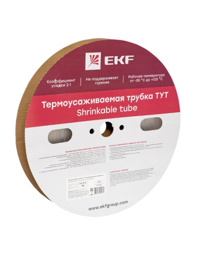 Термоусаживаемая трубка ТУТ 4/2 прозрачная рулон EKF PROxima (tut-4-tr) в Первоуральске Аксессуары для кабель-канала Pintop.ru