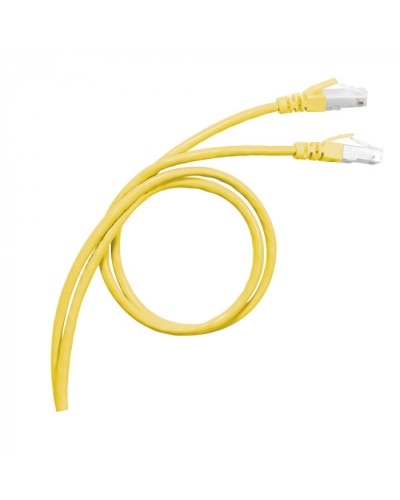 Патч-корд S/FTP, cat. 6а, PVC, 1м, желтый Legrand (051780) в Первоуральске Патчкорды (медные) Pintop.ru