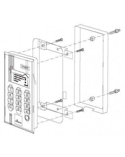 Комплект монтажный для блока вызова БВД-M200 Vizit МК-T40 в Первоуральске Аксессуары для многоабонентных систем Pintop.ru