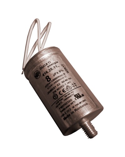 Конденсатор 8 мкФ с гибкими выводами и болтом Came 119RIR339 в Первоуральске Запчасти для шлагбаумов и автоматики Pintop.ru