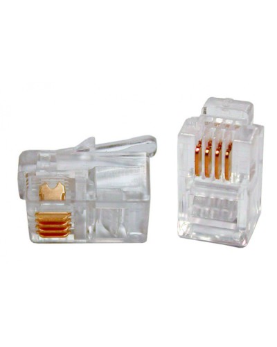 Коннектор телефонный для телефонных трубок Cabeus 4P4C в Первоуральске Коннекторы и разъемы Pintop.ru