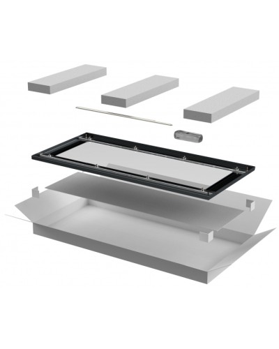 ITK LINEA E Дверь стеклянная 600мм шкафа 42U чер. (LE05-42U6X-DR) в Первоуральске Аксессуары для стоек и шкафов Pintop.ru