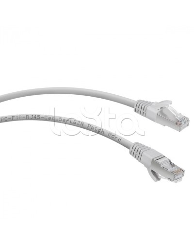 Патч-корд FTP, категория 5е, 1 м, LSZH, экранированный, серый Cabeus PC-FTP-RJ45-Cat.5e-1m-LSZH в Первоуральске Патчкорды (медные) Pintop.ru