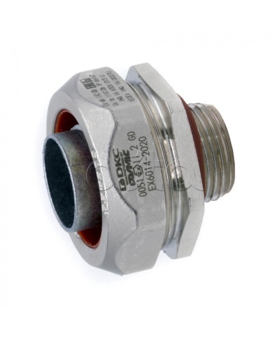 Взрывозащищенная Ex e муфта металлорукав-коробка. DN20 мм. M20х1,5.Никелированная латунь. IP66/6 (EX6014-2020) в Первоуральске Повороты, муфты, тройники Pintop.ru
