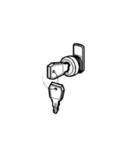 Замок и ключ для щитов встраиваемых и распределительных Legrand 001491 в Первоуральске Расходные материалы для шкафов и стоек Pintop.ru