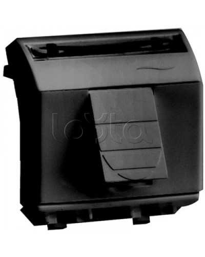 Компьютерная розетка RJ-45, кат.6A 8P8C, Hyperline, Dual IDC: 110&Krone Brava, черн., 2мод DKC 77679N в Первоуральске Розетки компьютерные и телефонные Pintop.ru