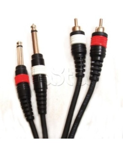 Шнур 2xJack – 2xRCA ROXTON DUL003/1M в Первоуральске Система оповещения и трансляции Roxton Pintop.ru