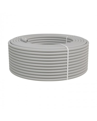 Труба ПНД-FRUF гофрир. тяжелая, с зондом, без галогена, трудногорючая, атмосферостойкая,цвет серый, диам. 20мм (100м) Экопласт (21120HFR-UF) в Первоуральске Труба гофрированная Pintop.ru