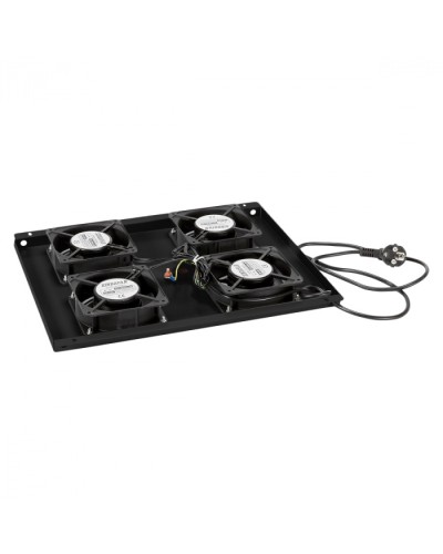 Панель вентиляционная с 4 вентиляторами Cabeus TRAY-60-BK в Первоуральске Вентиляторные модули Pintop.ru