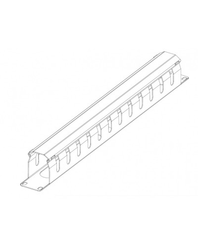 Органайзер горизонтальный 19 1U с крышкой ЦМО ГКЗ-1U-9005 в Первоуральске Кабельные органайзеры Pintop.ru