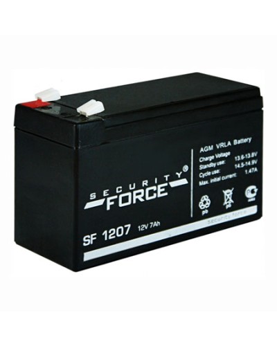 Аккумулятор свинцово-кислотный Security Force SF 1207 в Первоуральске Электротехническое оборудование Pintop.ru