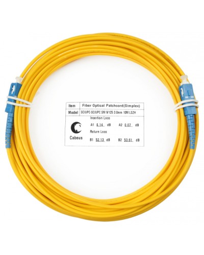 Шнур оптический simplex SC-SC 9/125 sm 25м LSZH Cabeus FOP(s)-9-SC-SC-25m в Первоуральске Патч-корды оптические Pintop.ru