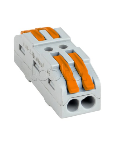 Строительно-монтажная клемма СМК 222-422 проходная 2 полюса 0,08-4мм2 (25шт.) EKF PROxima (plc-smk-422) в Первоуральске Клеммные колодки Pintop.ru