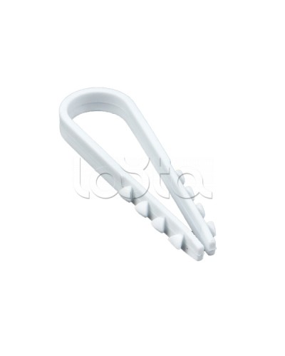 Дюбель-хомут для круглого кабеля (11-18мм) белый (50шт.) EKF PROxima (plc-ncs50-11x18w) в Первоуральске Стяжки-хомуты Pintop.ru