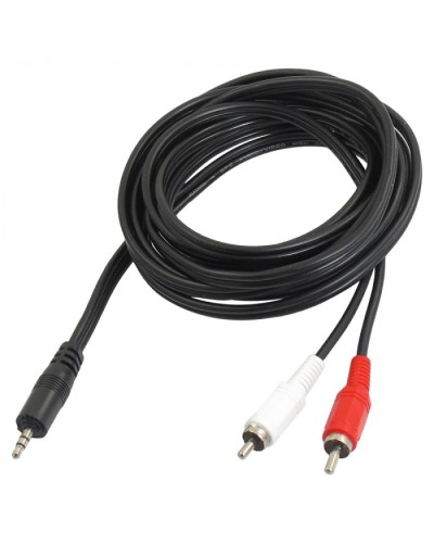 Шнур 3.5 мм стерео штекер - 2 RCA 7 м (10шт/уп) REXANT 17-4206 в Первоуральске Коннекторы Pintop.ru