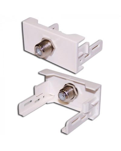 Вставка Mosaic 22.5x45 с RF-адаптером F-81, белая LANMASTER (LAN-WA-LP-RF-WH) в Первоуральске Коннекторы и разъемы Pintop.ru
