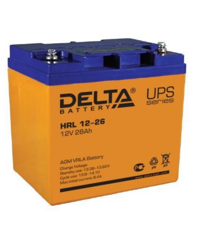Аккумулятор свинцово-кислотный Delta HRL АКБ 12 - 26 в Первоуральске Электротехническое оборудование Pintop.ru