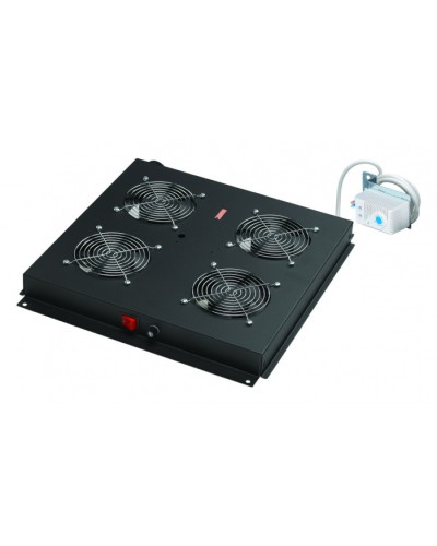 Вентилятор 4-х мод. с мех. терм., со шнуром пит. 1,8м, вилка Shuko, чер. Datarex DR-452411 в Первоуральске Вентиляторные модули Pintop.ru