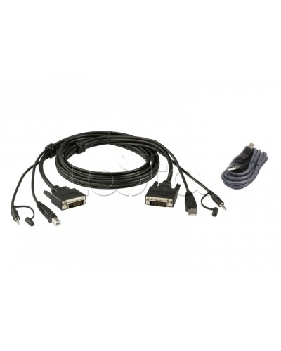 Комплект кабелей USB, DVI-D Dual Link для защищенного KVM-переключателя (3м) ATEN 2L-7D03UDX4 в Первоуральске Видеоусилители, Модуляторы, Делители Pintop.ru