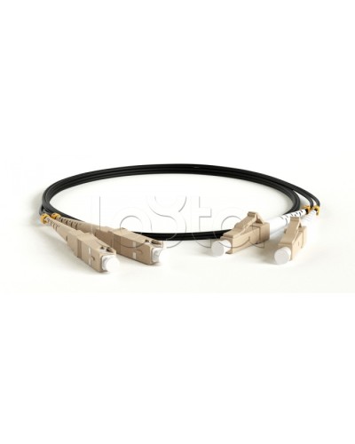 Патч-корд волоконно-оптический Hyperline FC-D2-50-LC/PR-LC/PR-H-3M-LSZH-BK в Первоуральске Патч-корды оптические Pintop.ru