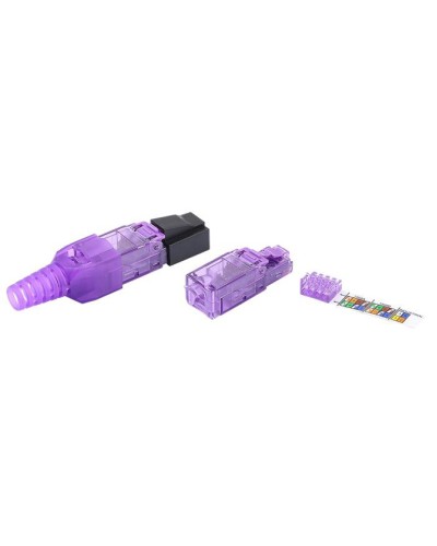 Разъем RJ-45 8P8C Hyperline PLUD-8P8C-S-C6-VL в Первоуральске Коннекторы и разъемы Pintop.ru