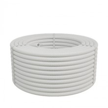 Труба ПП-FR гофрир. легкая, с зондом, без галогена, ПЛЛ 25мм Экопласт (60125HFR-W) - Труба ПП-FR гофрир. легкая, с зондом, без галогена, ПЛЛ диам.25мм ПВ-0 (50м) цвет белый 1 палл=2100м Экопласт