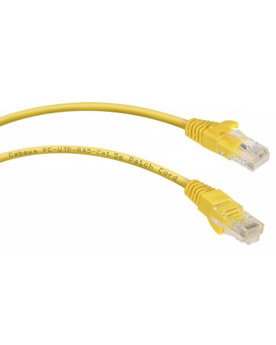 Патч-корд UTP, категория 5e, 0.15 м, неэкранированный, желтый Cabeus PC-UTP-RJ45-Cat.5e-0.15m-YL в Первоуральске Патчкорды (медные) Pintop.ru
