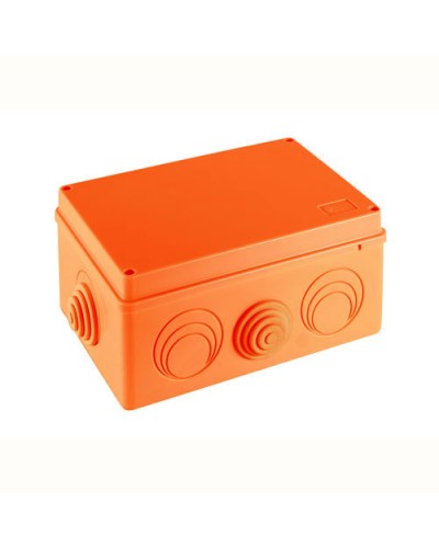 JBS210 Коробка огн. E110, о/п 210х150х100мм, без галогена,8 вых., IP55, 6P, (2,5-25 мм2), цвет оранж. Экопласт (43746HF) в Первоуральске Коробки (ОКЛ) Экопласт Pintop.ru