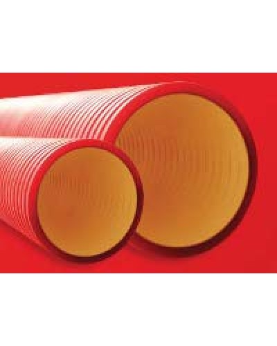 Труба гофрированная двустенная ПНД 110 мм для кабельной канализации без протяжки DKC 160911 (6 м) в Первоуральске Труба гофрированная Pintop.ru