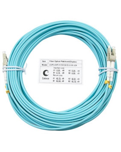Шнур оптический duplex LC-LC 50/125 mm OM3 20м LSZH Cabeus FOP-50-LC-LC-20m в Первоуральске Патч-корды и пигтейлы Pintop.ru