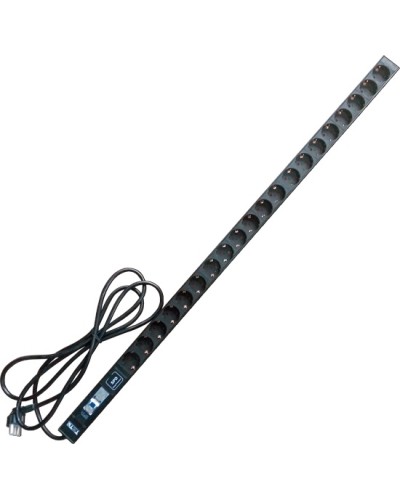 Блок розеток вертикальный 20xSchuko, 250V, 16A, шнур 3 метра, вилка Schuko TWT TWT-PDV-20GS-GP в Первоуральске Блоки розеток Pintop.ru