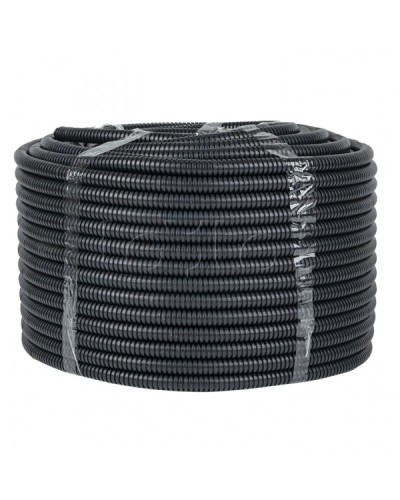 Труба гофр. ПНД с протяжкой d25 мм (50 м) черная EKF-Plast (tpnd-25-50m) в Первоуральске Труба гофрированная Pintop.ru