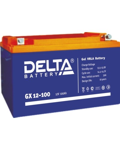 Аккумулятор свинцово-кислотный Delta GX 12-100 в Первоуральске Электротехническое оборудование Pintop.ru