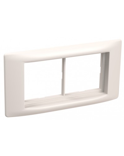 Рамка и суппорт для кабель-канала Праймер на 4 модуля, 60 мм белый IEK (CKK-40D-RSU4-060-K01) в Первоуральске Распределительные коробки Pintop.ru