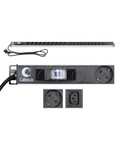 Блок розеток Cabeus PDU-16-10S-10C13-B в Первоуральске Блоки розеток Pintop.ru